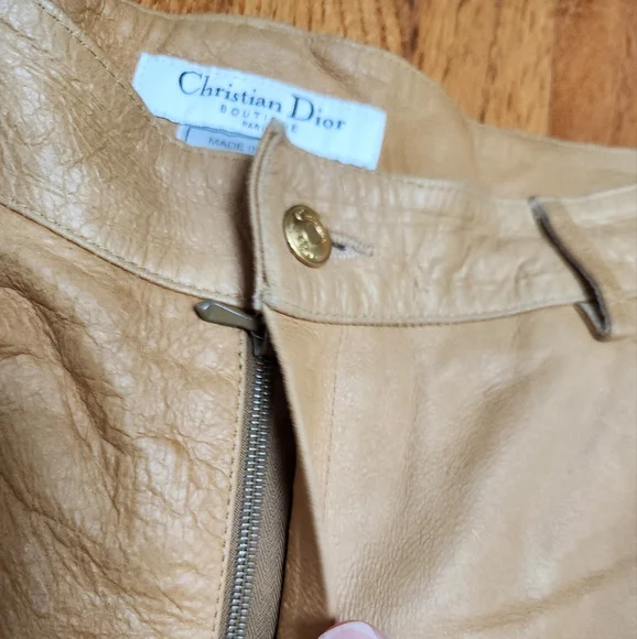 Christian Dior Leather Pants Vintage READ - Picture 10 of 17